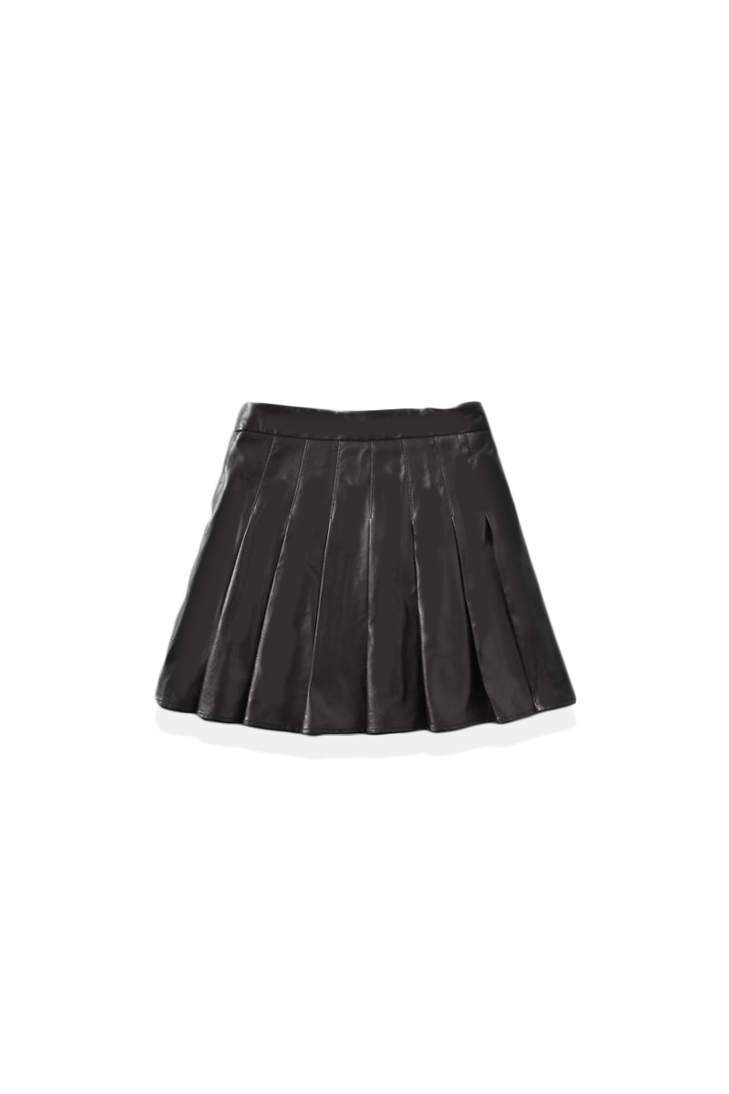 Chimera Leather Pleated Skirt